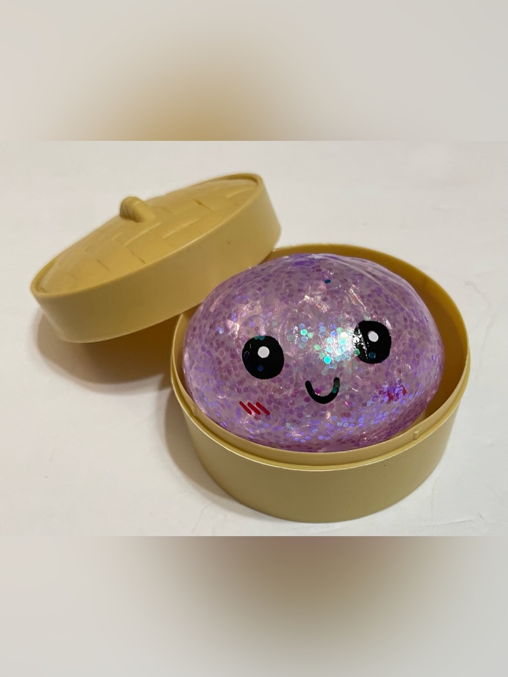 Mystery Squishy Bun Dumpling RARE GLITTER Limited Edition Stress Relief,Purple